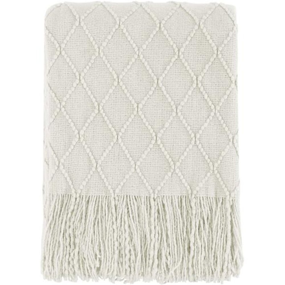 Throw Blanket Knitted Throw Textured Solid Soft Sofa Couch Cover Decorative